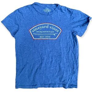 VINEYARD VINES EVERYDAY SHOULD FEEL THIS GOOD BLUE TEE SMALL